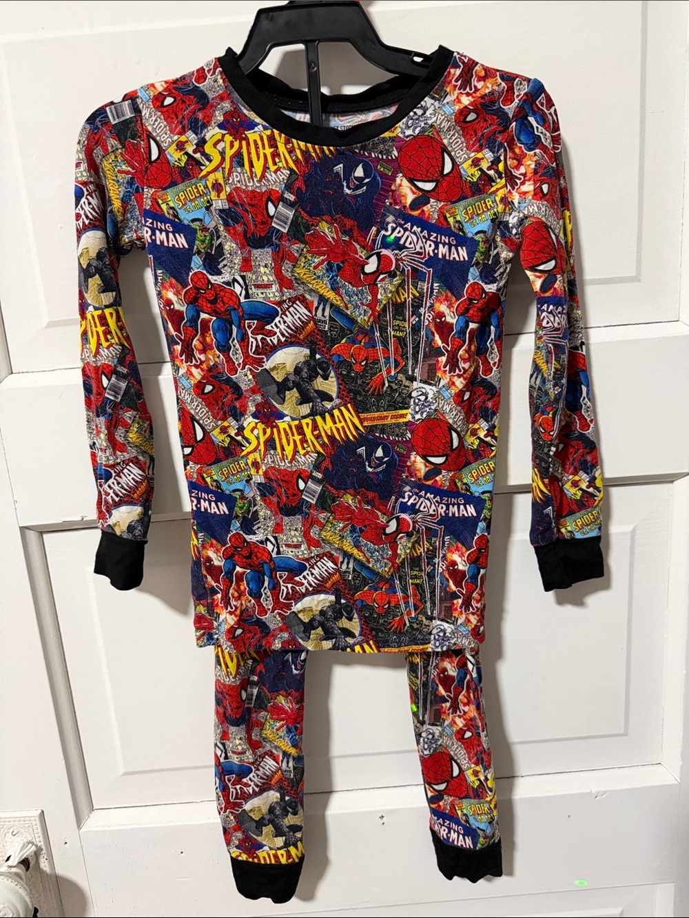 Bamboo Marvel Spider-Man Kids Two-Piece Pajama Set - Red, Blue, Yellow